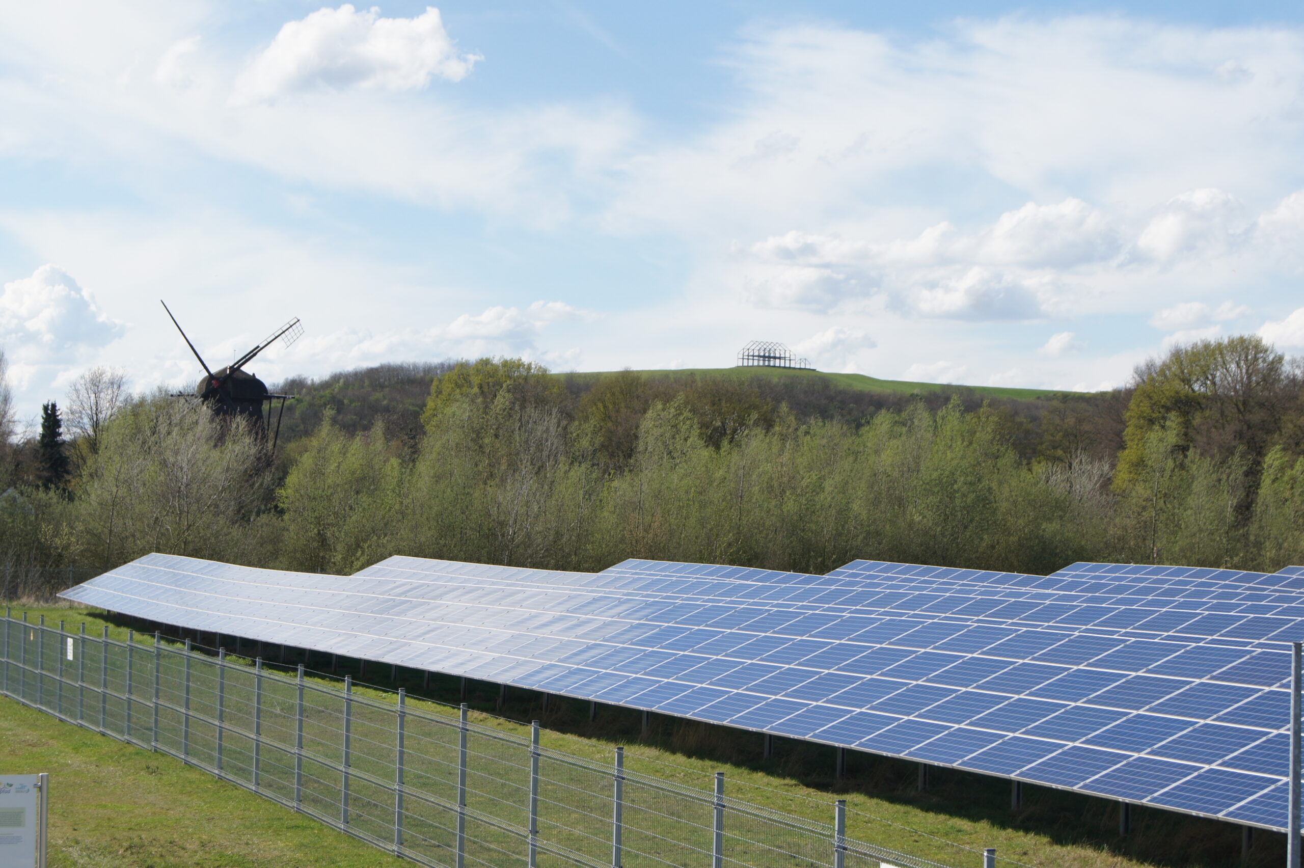 Solarmodule im Park
