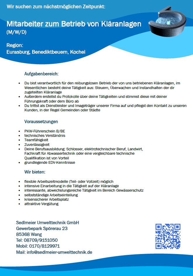 Stellenanzeige