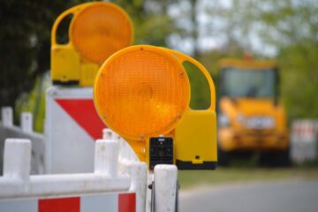 Absperrung einer Baustelle